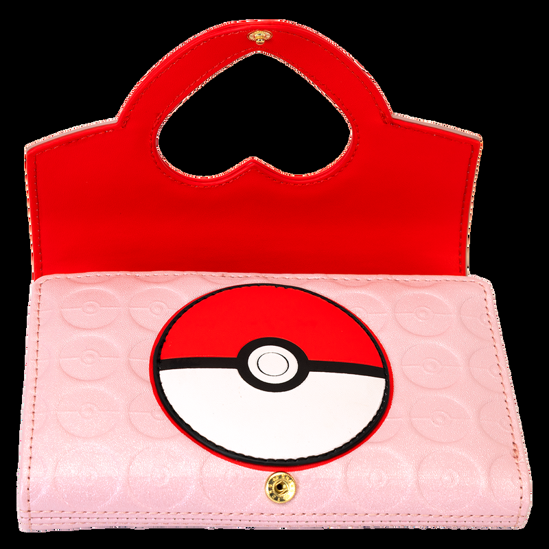 Loungefly Pokémon Exclusive I Choose You Hearts Flap Zip Around Wallet