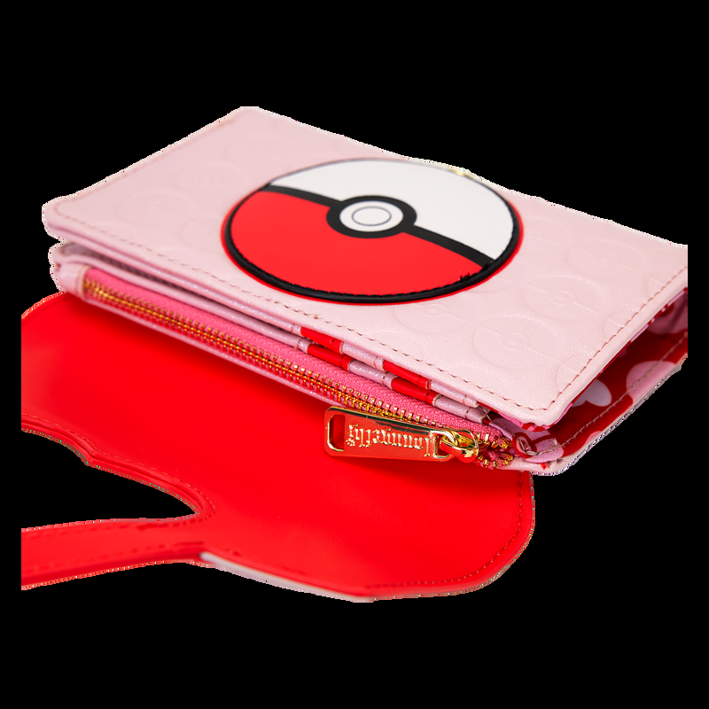 Loungefly Pokémon Exclusive I Choose You Hearts Flap Zip Around Wallet