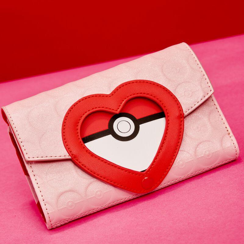 loungefly Pokémon Exclusive I Choose You Hearts Flap Zip Around Wallet