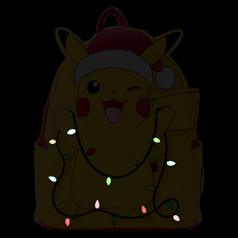 Loungefly Pokémon Santa Pikachu String Lights Light Up Mini Backpack
