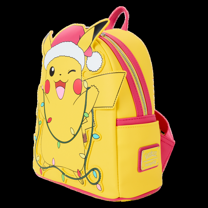 Loungefly Pokémon Santa Pikachu String Lights Light Up Mini Backpack