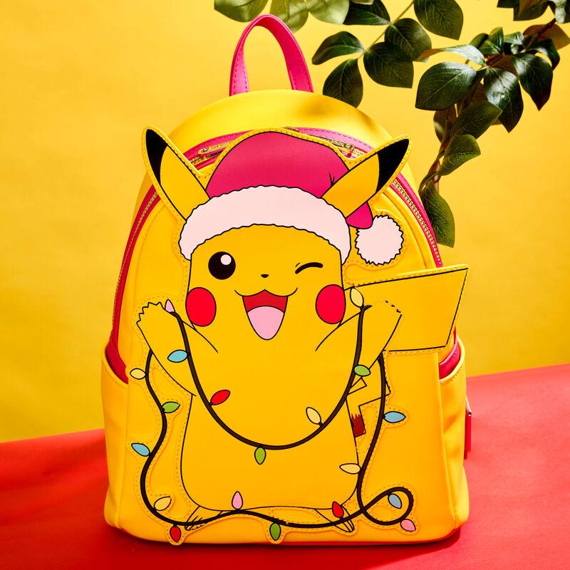 loungefly Pokémon Santa Pikachu String Lights Light Up Mini Backpack