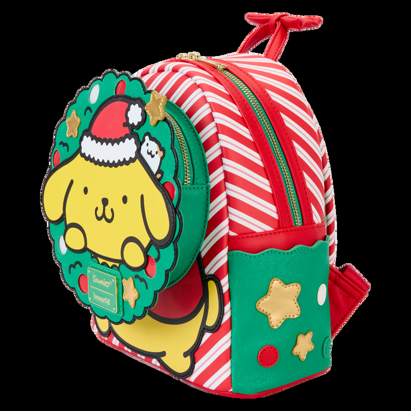 Loungefly Sanrio Exclusive Pompompurin Santa Hat Light Up Mini Backpack