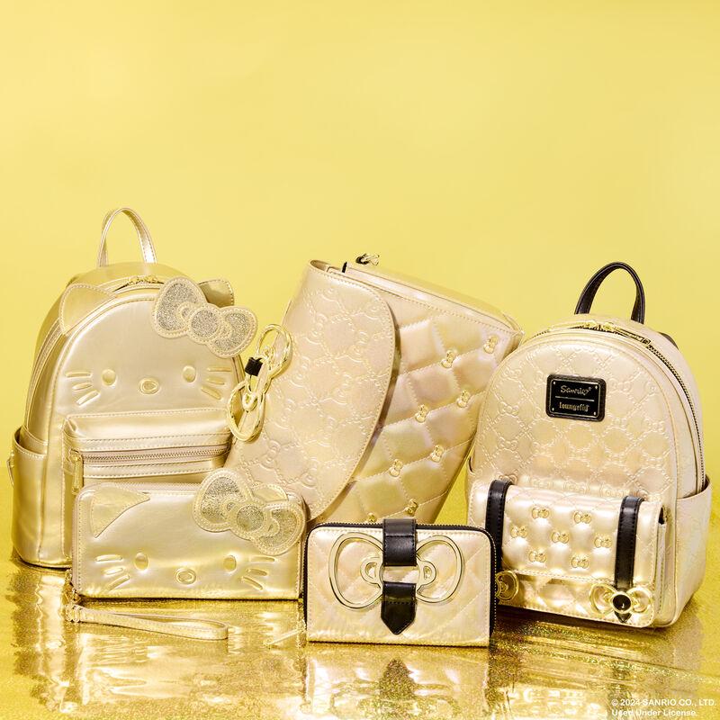 Loungefly Sanrio Hello Kitty 50th Anniversary Metallic Gold Crossbody Bag