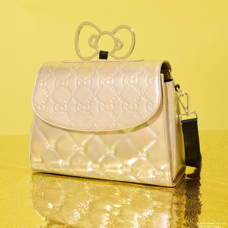 loungefly Sanrio Hello Kitty 50th Anniversary Metallic Gold Crossbody Bag