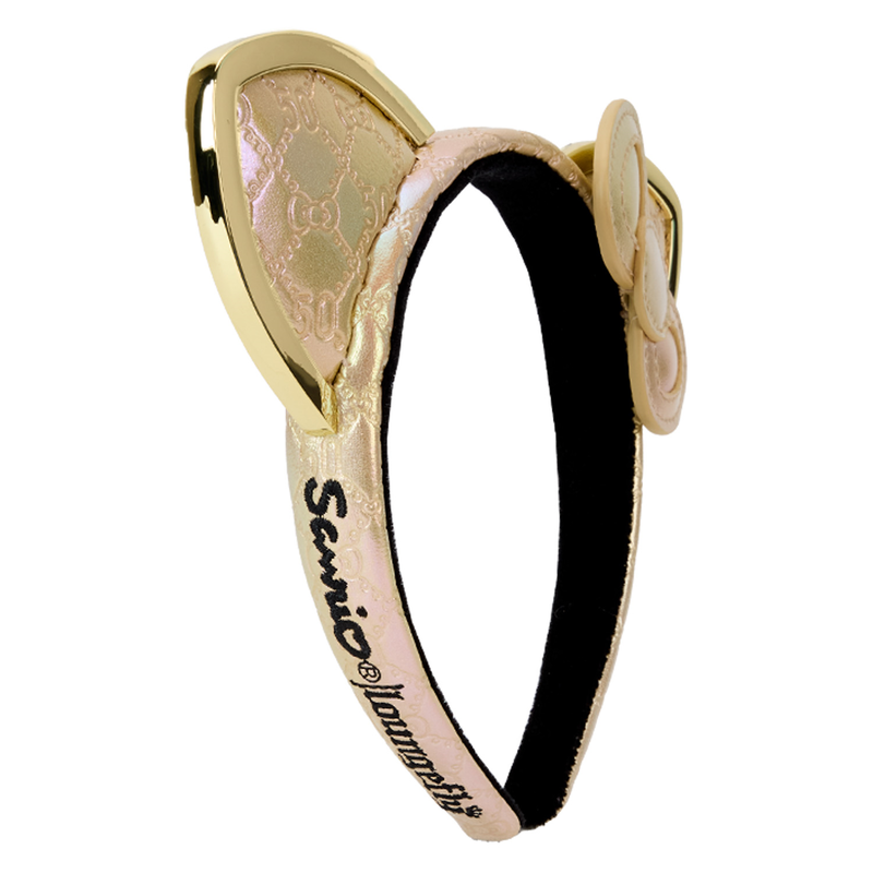 Loungefly Sanrio Hello Kitty 50th Anniversary Metallic Gold Ear Headband