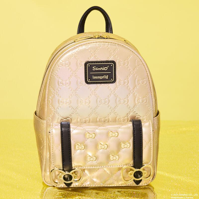 loungefly Sanrio Hello Kitty 50th Anniversary Metallic Gold Mini Backpack