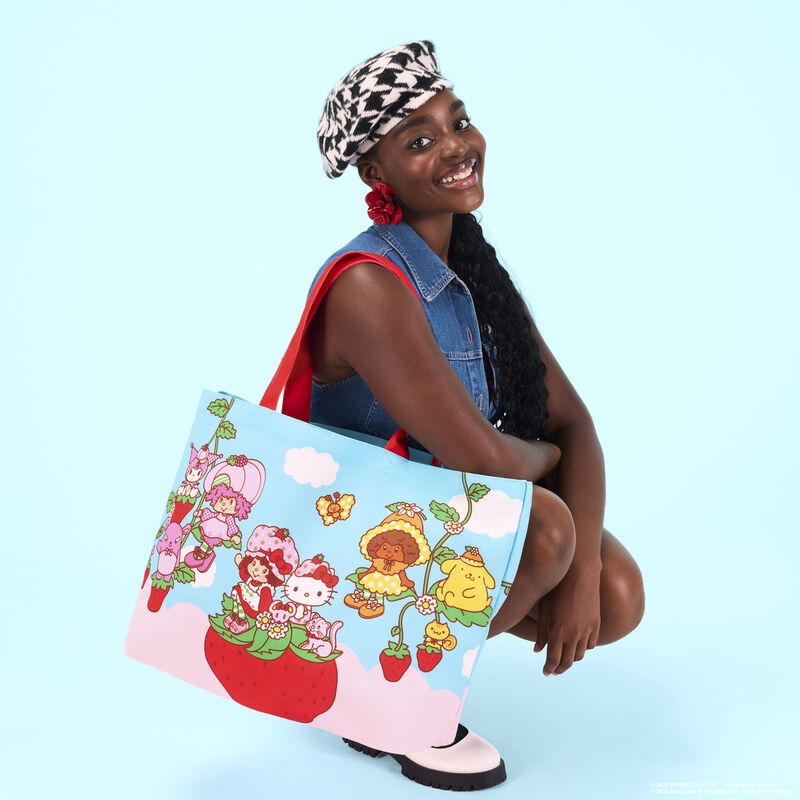 loungefly Sanrio Hello Kitty & Friends x Strawberry Shortcake Canvas Tote Bag