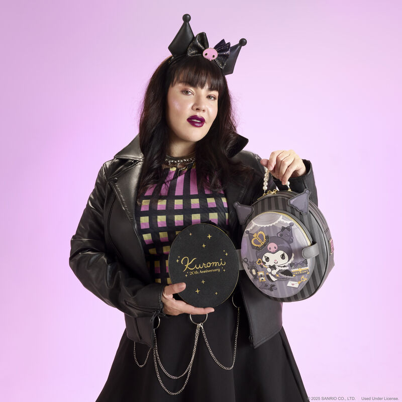Loungefly Sanrio Kuromi 20th Anniversary Cameo Mini Backpack