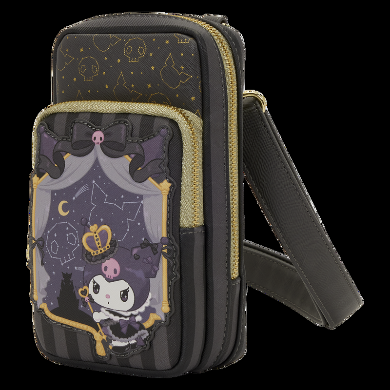 Loungefly Sanrio Kuromi 20th Anniversary Cell Phone Crossbody Bag With Coin Bag