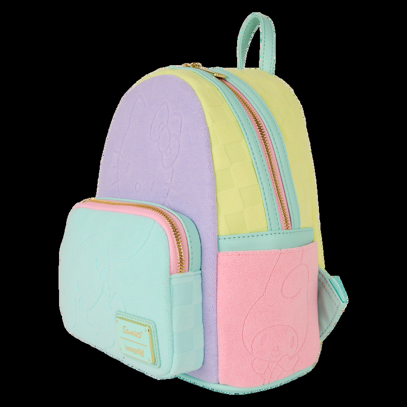 Loungefly SDCC Limited Edition Hello Kitty & Friends Color Block Terry Cloth Mini Backpack