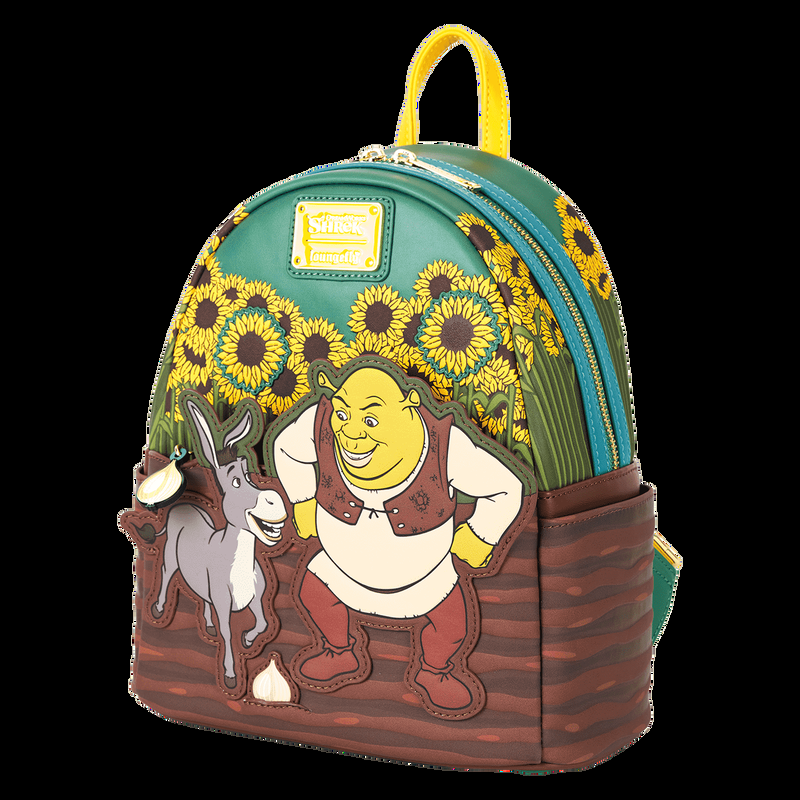 Loungefly Shrek & Donkey Sunflower Field Mini Backpack