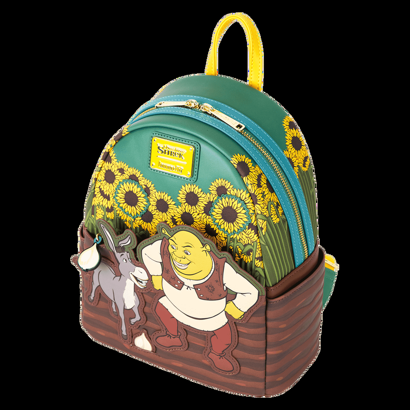 Loungefly Shrek & Donkey Sunflower Field Mini Backpack