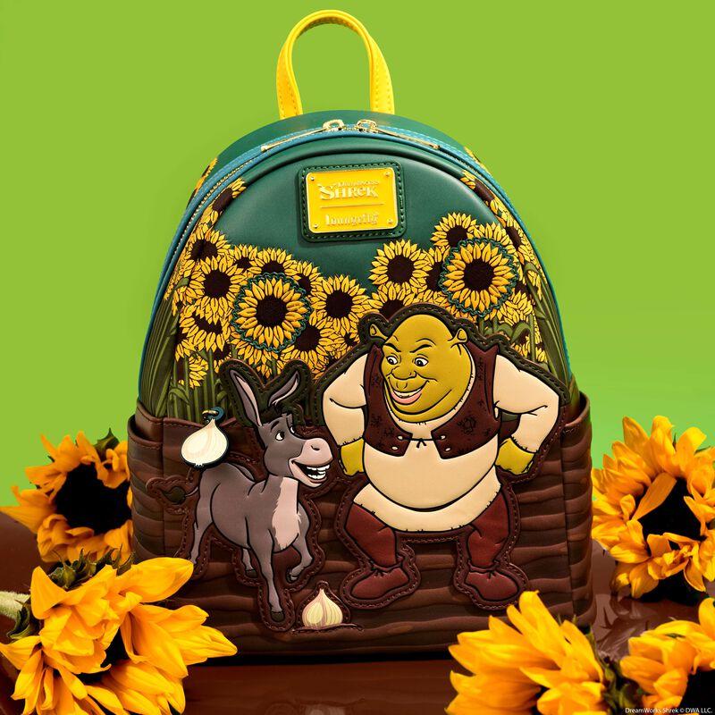 loungefly Shrek & Donkey Sunflower Field Mini Backpack