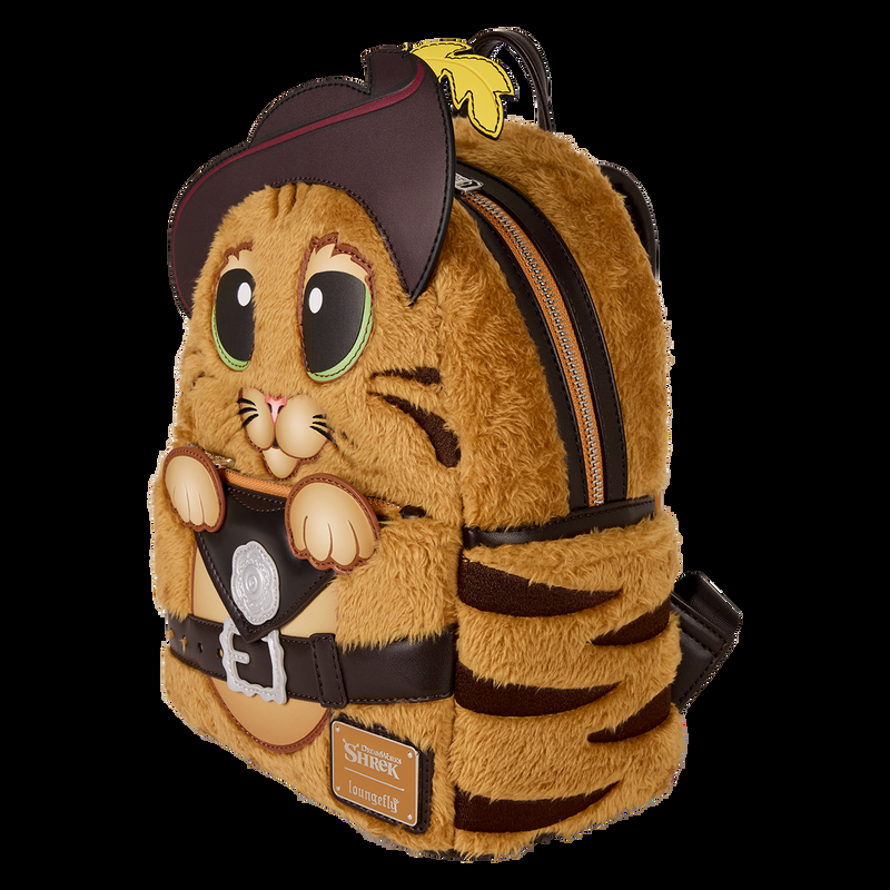 Loungefly Shrek Puss In Boots Plush Cosplay Mini Backpack