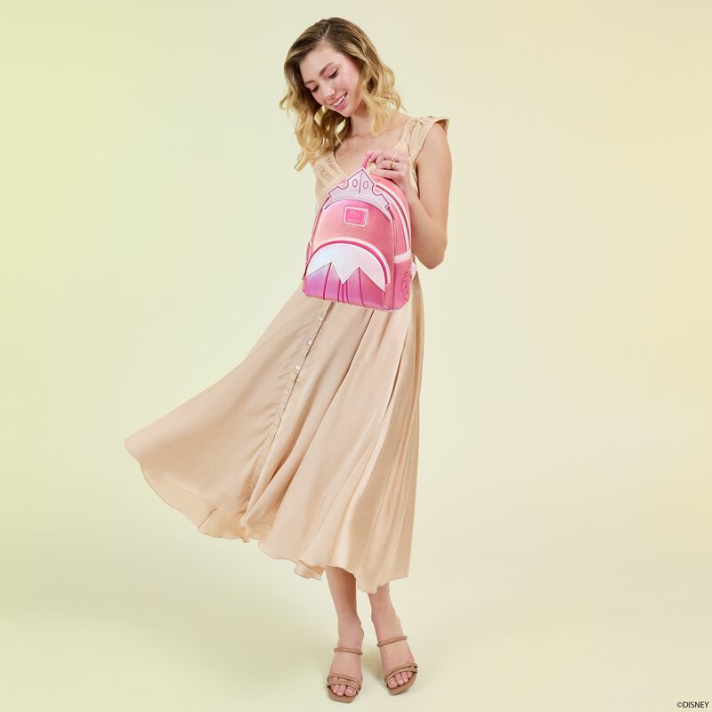 loungefly Sleeping Beauty Exclusive Shiny Series Iridescent Cosplay Mini Backpack