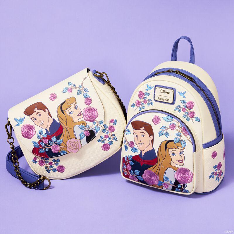 Loungefly Sleeping Beauty Princess Aurora & Prince Phillip Floral Mini Backpack