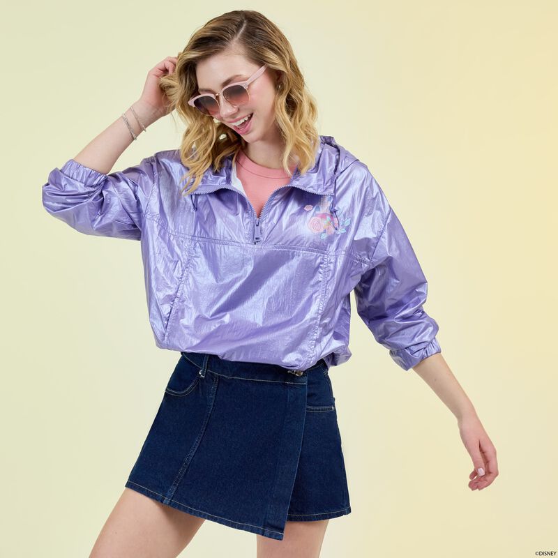 Loungefly Sleeping Beauty Princess Aurora & Prince Phillip Floral Half-Zip Unisex Windbreaker Jacket