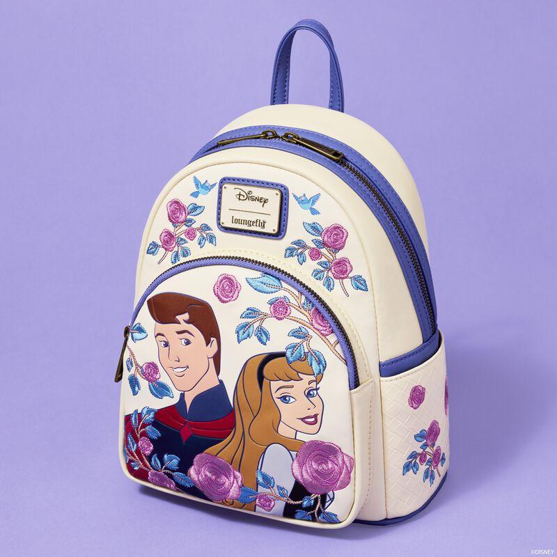 loungefly Sleeping Beauty Princess Aurora & Prince Phillip Floral Mini Backpack