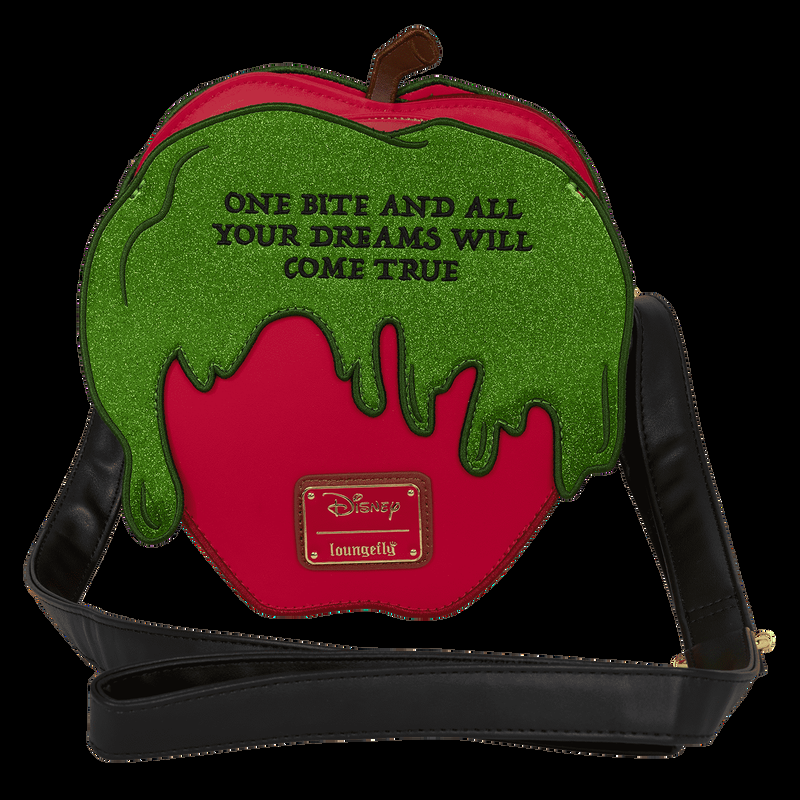 Loungefly Snow White And The Seven Dwarfs Exclusive Evil Queen Poison Apple Glitter Crossbody Bag