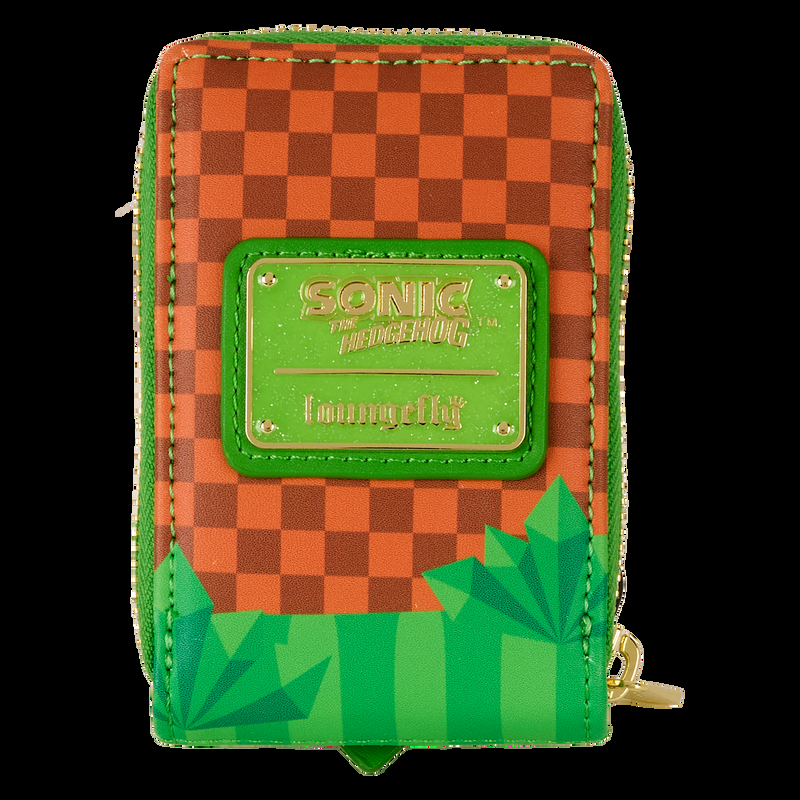 Loungefly Sonic The Hedgehog Limited Edition Knuckles Emerald Glitter Accordion Wallet