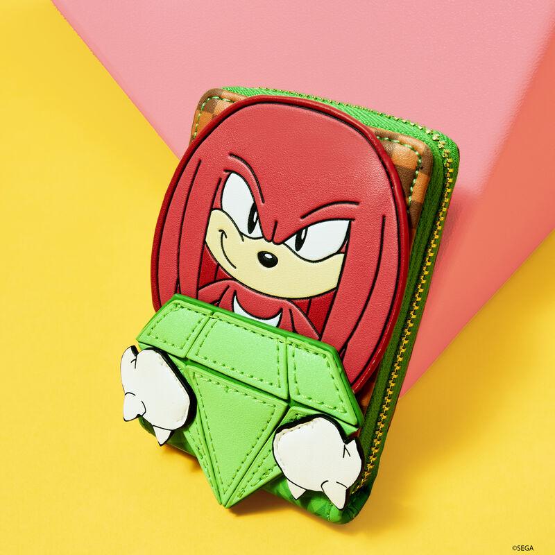 loungefly Sonic The Hedgehog Limited Edition Knuckles Emerald Glitter Accordion Wallet