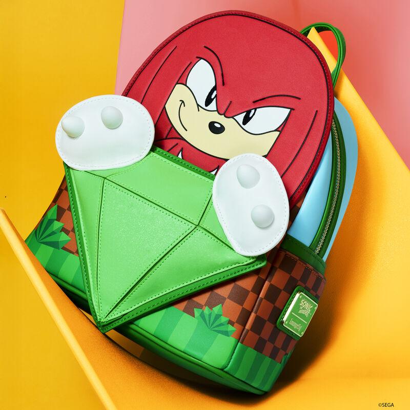 loungefly Sonic The Hedgehog Limited Edition Knuckles Emerald Glitter Mini Backpack
