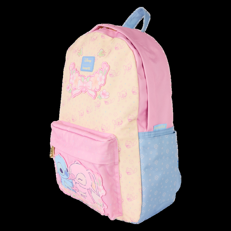 Loungefly Stitch & Angel All-Over Print Full-Size Backpack