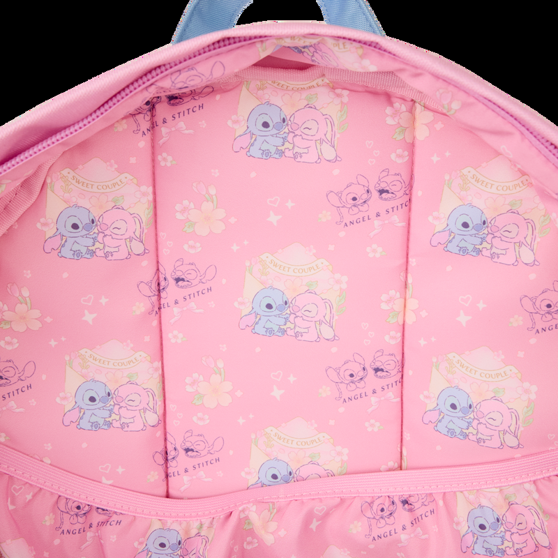 Loungefly Stitch & Angel All-Over Print Full-Size Backpack