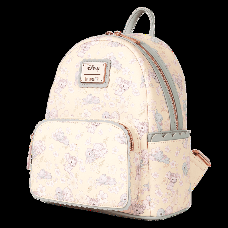 Loungefly Stitch & Angel Cherry Blossom All-Over Print Mini Backpack