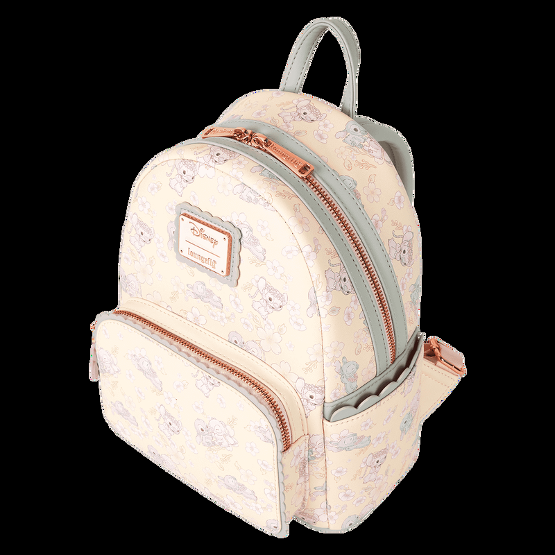 Loungefly Stitch & Angel Cherry Blossom All-Over Print Mini Backpack