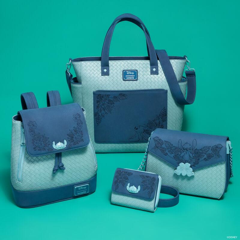 Loungefly Stitch Embroidered Floral Convertible Backpack & Tote Crossbody Bag