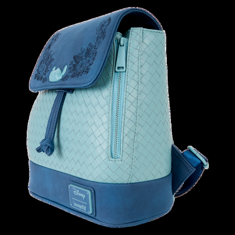 Loungefly Stitch Embroidered Floral Drawstring Mini Backpack