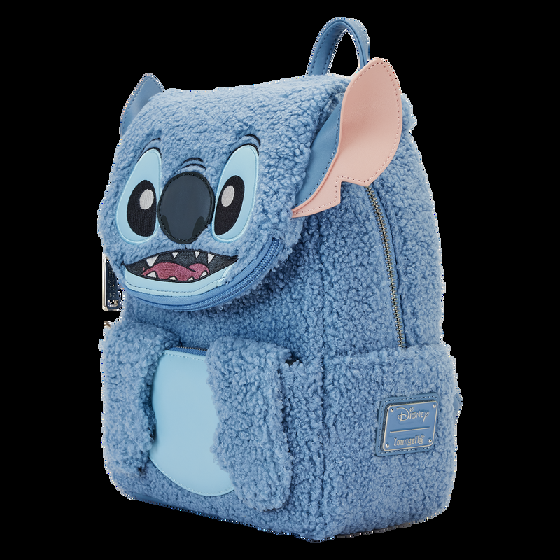 Loungefly Stitch Plush Sherpa Cosplay Mini Backpack