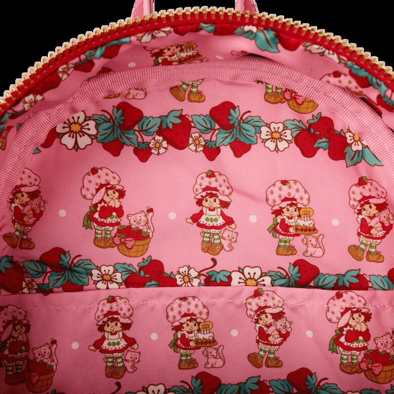 Loungefly Strawberry Shortcake Denim Gingham Mini Backpack