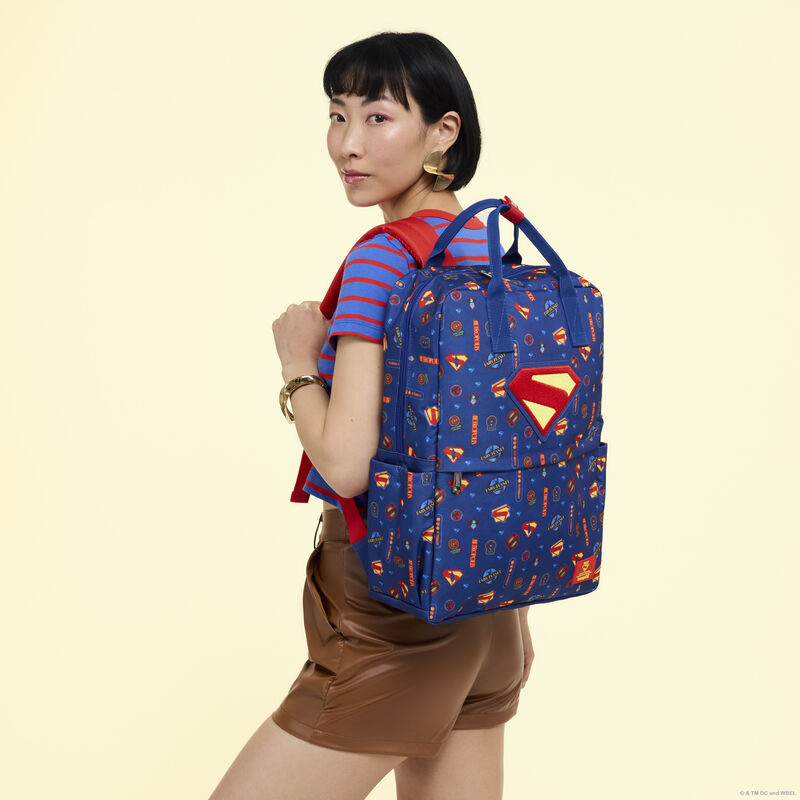 loungefly Superman All-Over Print Full-Size Backpack
