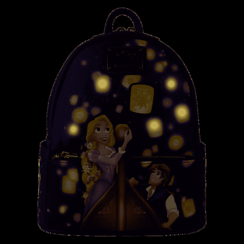 Loungefly Tangled Rapunzel & Flynn Rider Lantern Light Up Mini Backpack