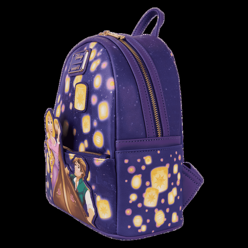 Loungefly Tangled Rapunzel & Flynn Rider Lantern Light Up Mini Backpack