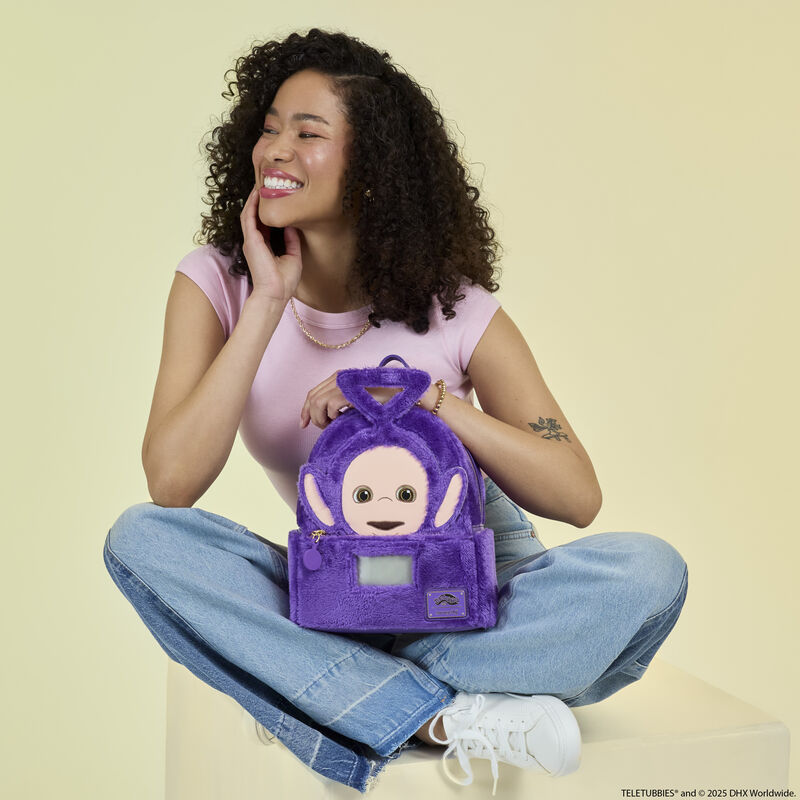 loungefly Teletubbies Tinky-Winky Plush Cosplay Light Up Mini Backpack