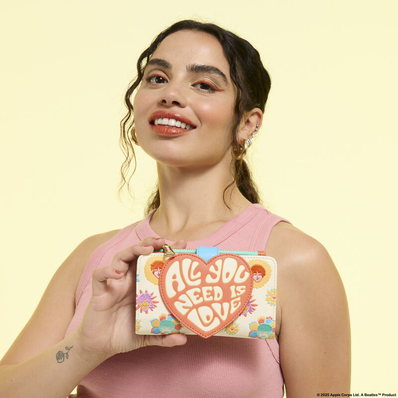 loungefly The Beatles All You Need Is Love Flap Wallet