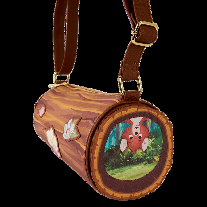 Loungefly The Fox And The Hound Forest Floral Log Figural Crossbody Bag