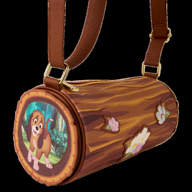 Loungefly The Fox And The Hound Forest Floral Log Figural Crossbody Bag