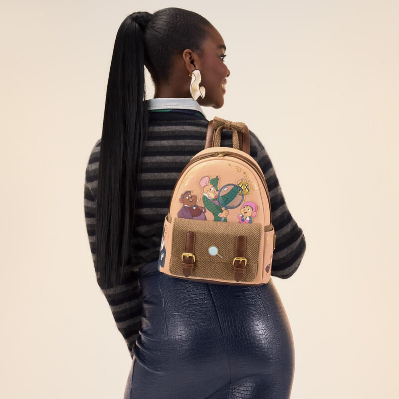 loungefly The Great Mouse Detective Exclusive Flap Pocket Mini Backpack