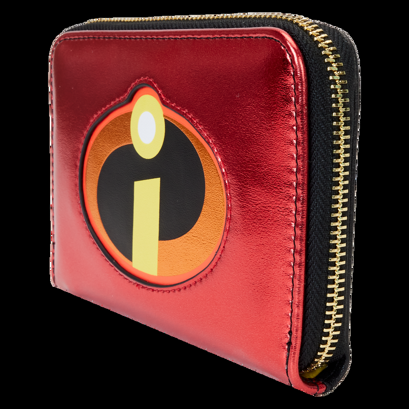 Loungefly The Incredibles 20th Anniversary Metallic Cosplay Zip Around Wallet