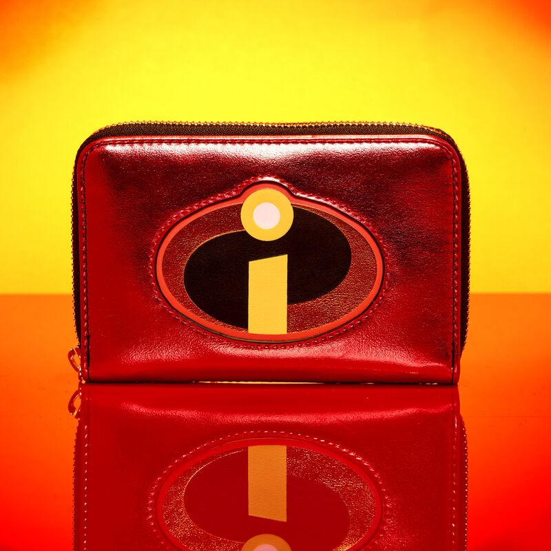 loungefly The Incredibles 20th Anniversary Metallic Cosplay Zip Around Wallet