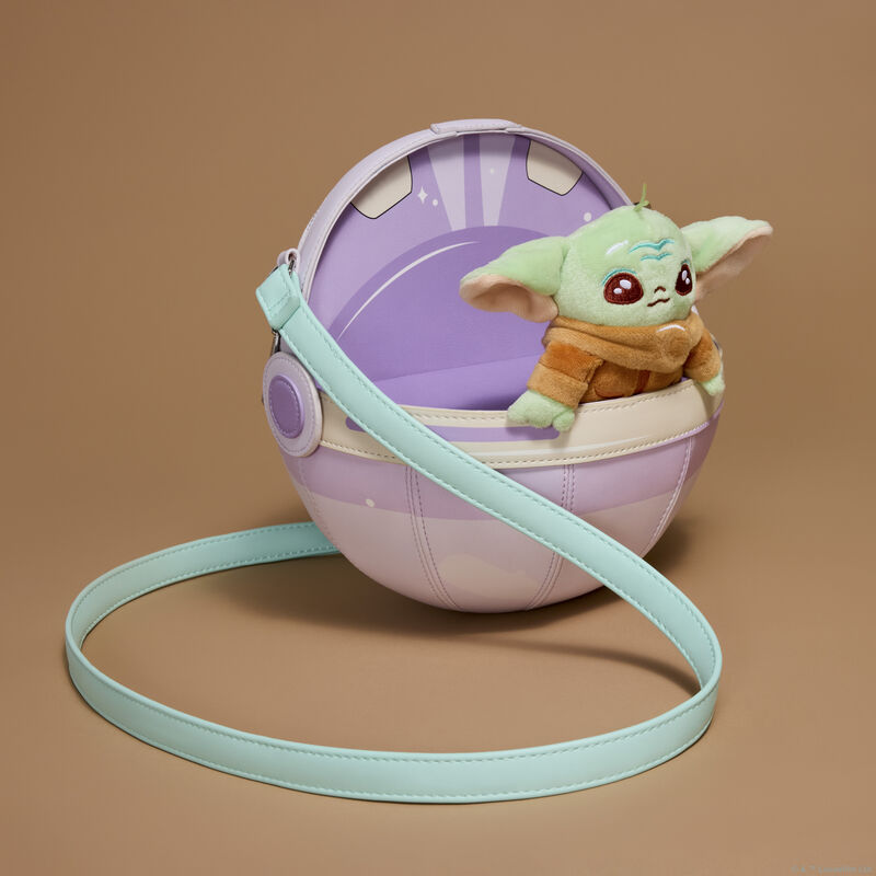 Loungefly The Mandalorian Grogu Figural Pod Plush Crossbody Bag