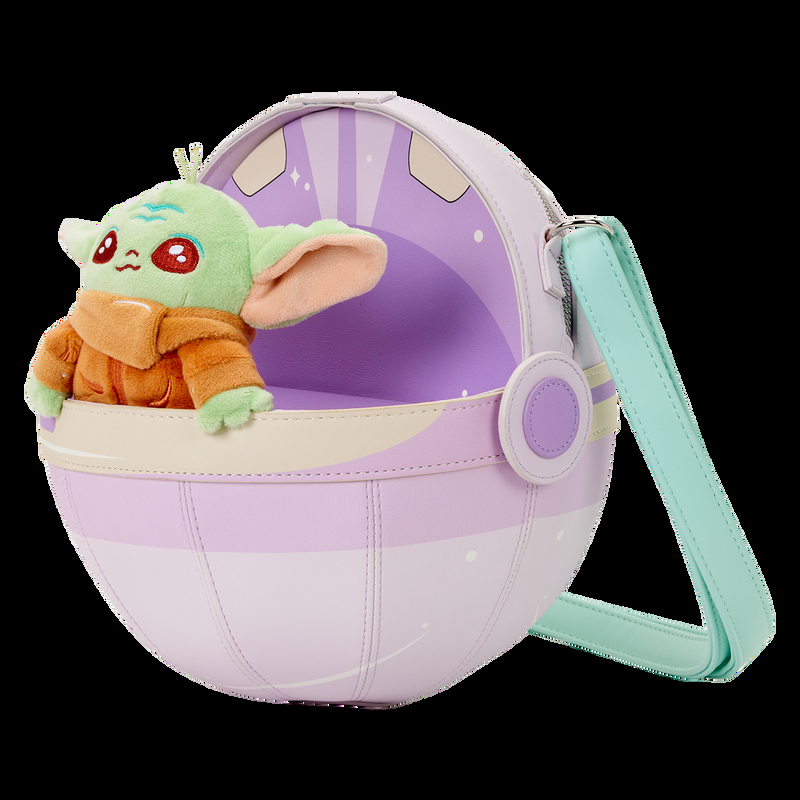 Loungefly The Mandalorian Grogu Figural Pod Plush Crossbody Bag