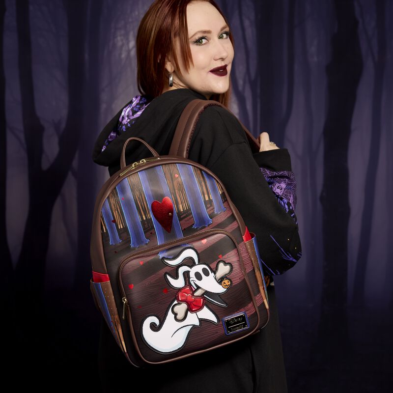 loungefly The Nightmare Before Christmas Zero Holiday Doors Full-Size Backpack