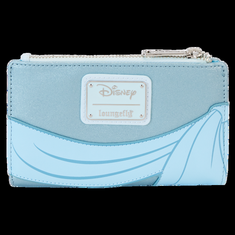 Loungefly The Princess And The Frog Tiana Blue Gown Glitter Cosplay Flap Wallet