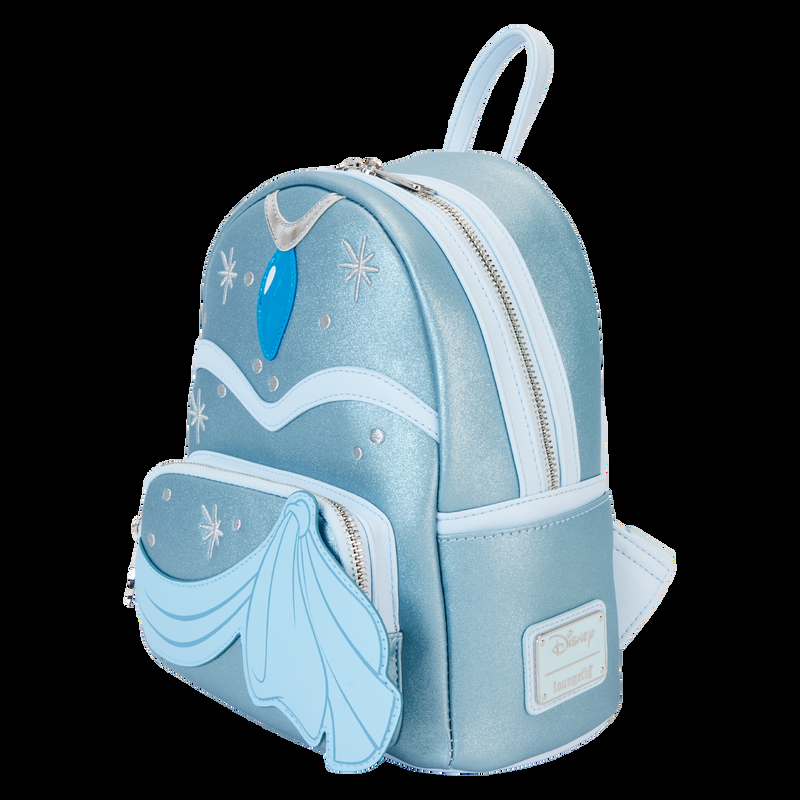 loungefly The Princess and the Frog Tiana Blue Gown Glitter Cosplay Mini Backpack